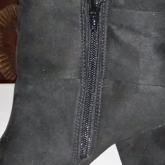 ALDO Women Black ColarossiI-96 , Block Heel Zip-up Leather Booties Size US 7 - Picture 2 of 3